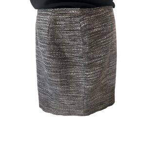 Ann Taylor Skirt Tweed Brown White‎ Career Business Office Women's Size 2